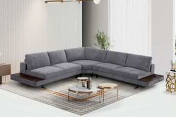 Picture of [FLOOR MODEL CLEARANCE] OLSEN Aragon Fabric Corner Sofa (Grey)