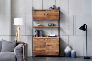 Picture of ELMORE Reclaimed Pine Wood Narrow Buffet (190x99cm)