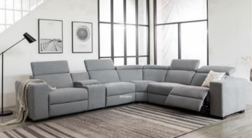 Picture of [FLOOR MODEL CLEARANCE]  GRENATA Memory Foam Sectional Power Reclining Sofa