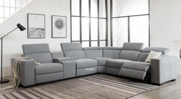 Picture of [FLOOR MODEL CLEARANCE] GRENATA Memory Foam Sectional Power Reclining Sofa