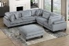 Picture of VIANNA Corduroy Sectional Modular Sofa Range (Grey) - 6PC Big Combo Set