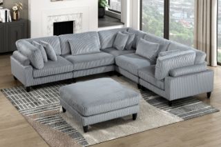 Picture of VIANNA Sectional Modular Sofa Range (Grey) - 6PC Big Combo Set