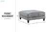 Picture of VIANNA Corduroy Sectional Modular Sofa Range (Grey) - Ottoman