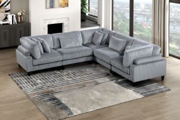 Picture of VIANNA Sectional Modular Sofa Range (Grey) - 5PC Big Combo Set 
