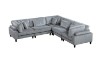 Picture of VIANNA Corduroy Sectional Modular Sofa Range (Grey) - 5PC Big Combo Set 