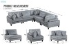 Picture of VIANNA Corduroy Sectional Modular Sofa Range (Grey) - 5PC Big Combo Set 