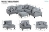 Picture of VIANNA Corduroy Sectional Modular Sofa Range (Grey) - 6PC Big Combo Set