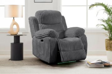 Picture of GRACEY 3/2/1 Seater Power Reclining Sofa Range (Grey) - 1 Seat Recliner Chair (1R)