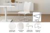 Picture of EDAN High Back Dining Chair with Lacquered Base (Pearl White) 