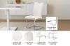 Picture of EDAN High Back Dining Chair with Chromed Base (Pearl White) 