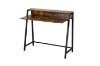 Picture of EMMI 100 Dual-Tier Office Desk with Shelf (Rustic Brown)