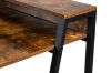 Picture of EMMI 100 Dual-Tier Office Desk with Shelf (Rustic Brown)