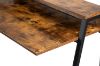 Picture of EMMI 100 Dual-Tier Office Desk with Shelf (Rustic Brown)