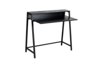 Picture of EMMI 100 Dual-Tier Office Desk with Shelf (Black)