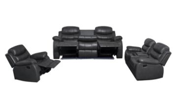 Picture of GAVIN Manual Reclining Sofa Range with Console & LED & Wireless Charger 