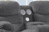 Picture of GRACEY 3/2/1 Seater Power Reclining Sofa Range with Bluetooth Speaker + USB & LED (Grey)