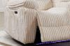 Picture of GRACEY 3/2 Seater Power Reclining Sofa Range with Bluetooth Speaker + USB & LED (Beige) 