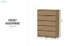 Picture of MOOK Bedroom Combo Set in Queen Size - 4PC Combo (Light Oak)