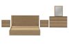 Picture of MOOK Bedroom Combo Set in Queen Size - 5PC Combo (Light Oak)