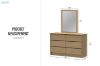 Picture of MOOK Bedroom Combo Set in Queen Size - 5PC Combo (Light Oak)