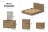 Picture of MOOK Bedroom Combo Set in Queen Size  - 6PC Combo (Light Oak)