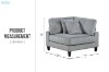 Picture of VIANNA Corduroy Sectional Modular Sofa Range (Grey) - 4PC Big Combo Set 