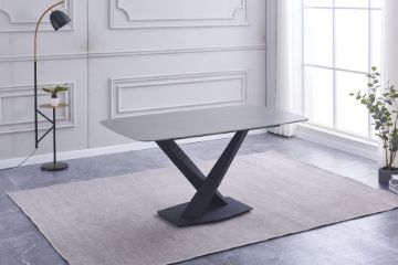 Picture of [FLOOR MODEL CLEARANCE]MALCOLM 1.6M Sintered Stone Top Dining Table (Ceramic Top)