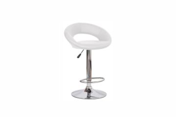 Picture of [FLOOR MODEL CLEARANCE]STANFORD Adjustable Swivel Gas Lift Bar Stool (White)