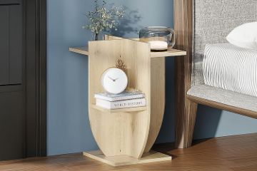 Picture of [FLOOR MODEL CLEARANCE]SAN End Table with Shelves