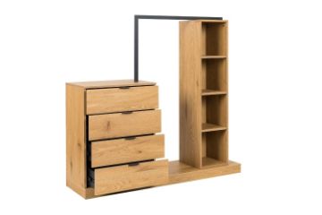 Picture of [FLOOR MODEL CLEARANCE]BARNWOOD 137x145cm Open Wardrobe with Storage Chests