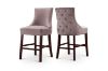 Picture of [FLOOR MODEL CLEARANCE]FRANKLIN Velvet Counter Chair Solid Rubber Wood Legs (Pink) - Single