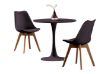Picture of  TULIP Dining Set (Black) - 100cm Table with 2 Chairs