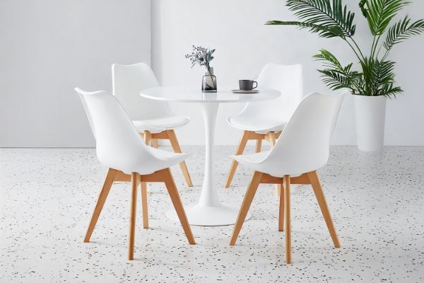 Picture of TULIP 80/100 Dining Set (White)