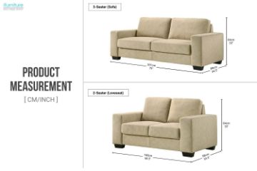 Picture of MODA 3/2 Seater Sofa Range (Beige) - 3 Seater