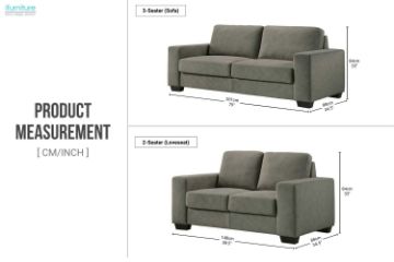 Picture of MODA 3/2 Seater Sofa Range (Grey) - 3 Seater