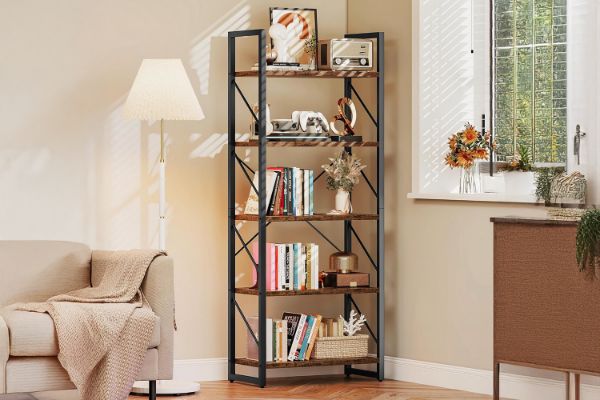 Picture of NERINA 5-Tier Shelf (Rustic Brown)