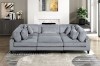 Picture of VIANNA Corduroy Sectional Modular Sofa Range (Grey) - 6PC Big Combo Set