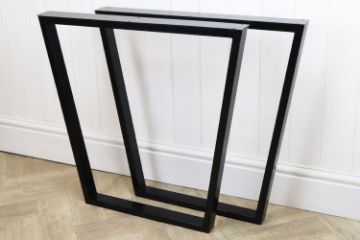 Picture of SynergyPlus H74 Trapezoid Metal Table Legs with 160 Support Bracket