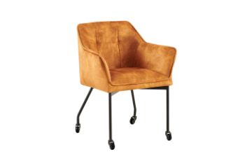 Picture of WANDA Versatile Armchair with Wheels (Caramel) - Each