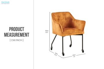 Picture of WANDA Versatile Armchair with Wheels (Caramel) - Each