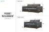 Picture of SIESTA 2-Seater Fabric Sofa (Dark Grey)