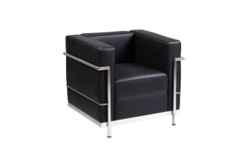 Picture of LE CORBUSIER LC2 1-Seater Sofa/Armchair *100% Italian Leather (Black)