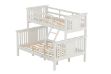 Picture of FORESTER Solid Wood Single-Double Bunk Bed (White)