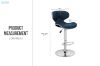 Picture of MOSMAN Adjustable Swivel Gas Lift Bar Stool (Blue) - 2 Stools in 1 Carton