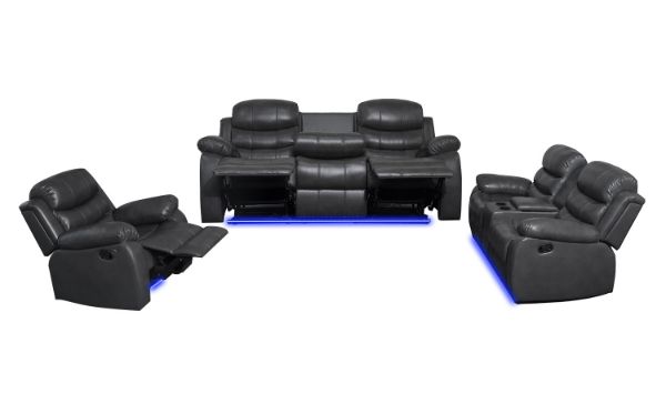 Picture of GAVIN Manual Reclining Sofa Range with Console & LED & Wireless Charger 