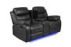Picture of GAVIN Manual Reclining Sofa Range with Console & LED & Wireless Charger 
