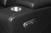 Picture of MONROSE Air Leather Dual Motor Reclining Sofa Range (Black) -  3 Seat with Drop-Down Console USB Port, Power Socket & Wireless Charging (3RRC)