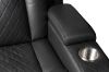 Picture of MONROSE Air Leather Dual Motor Reclining Sofa Range (Black) -  3 Seat with Drop-Down Console USB Port, Power Socket & Wireless Charging (3RRC)