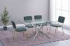 Picture of BONNIE 1.5M Glass Dining Table with 4 LASKY Chairs Combo Deal 