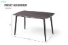 Picture of SAROTO 130 Sintered Stone Top Dining Table (Grey)